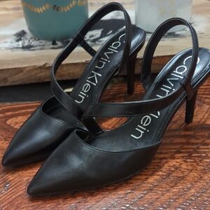 Calvin Klein Elegant Black Slingback Heels